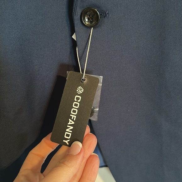 NWT Coofandy Navy Blazer size large men’s - Picture 4 of 5